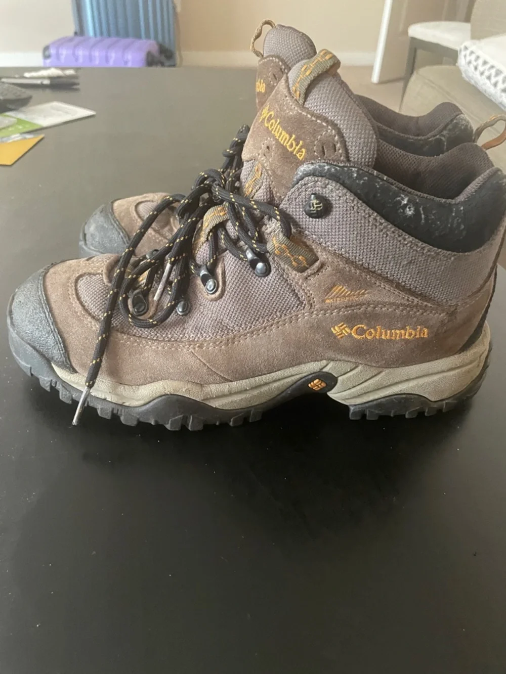 Columbia Brown and Orange Men's Hiking Shoes
